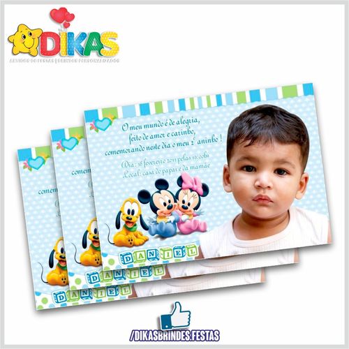 Convites Personalizados Baby Disney