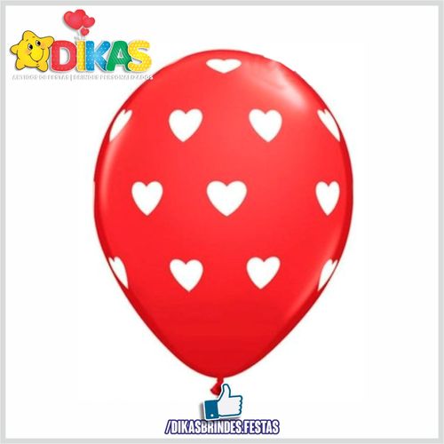 Balão impresso Corações (30 cm)