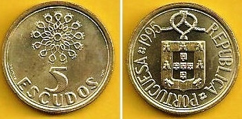 Portugal - 5$00 1995 (Km# 632)