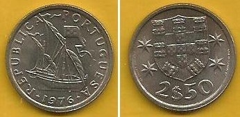 Portugal - 2$50 1976 (Km# 590)