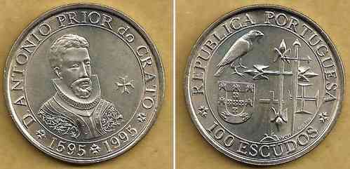 Portugal - 100$00 1995 (Km# 680) Prior Crato