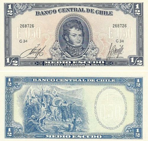 Chile - 1/2 Escudo 1964 (# 134a)