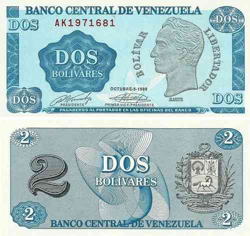 Venezuela - 2 Bolivares 1989 (# 69)