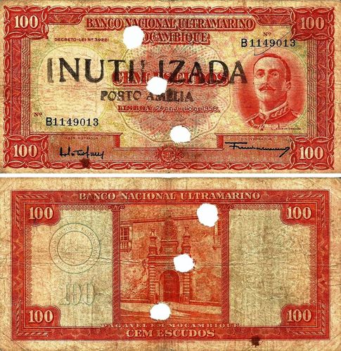 Moçambique - 100$00 1958 (# 107)