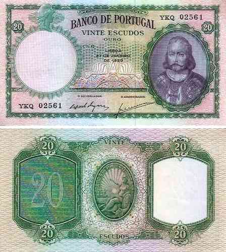 Portugal - 20$00 1959 (# 153b)