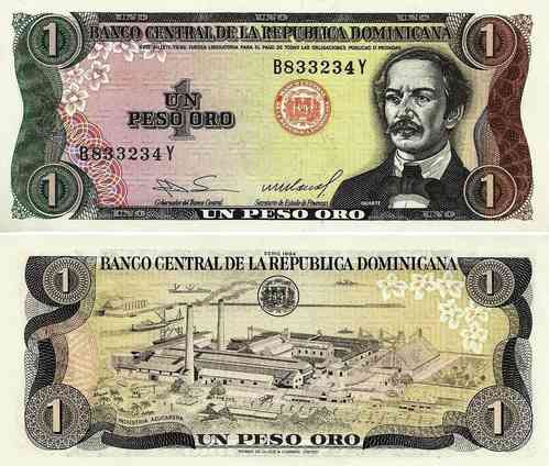 Rep. Dominicana  - 1 Peso 1984 (# 126a)