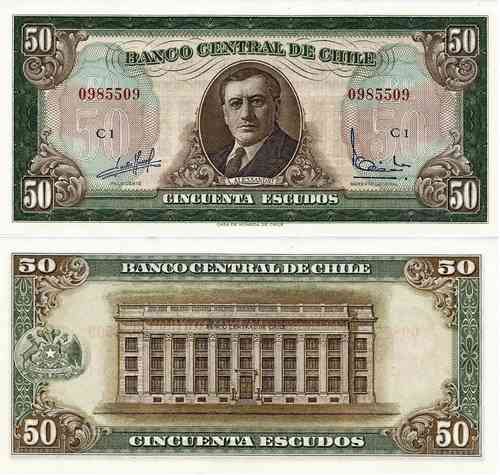 Chile - 50 Escudos 1967 (# 140b)