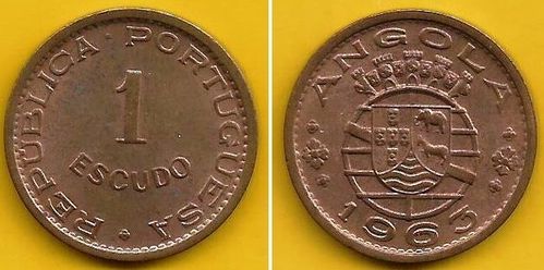 Angola - 1$00 1963 (Km# 76)
