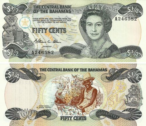 Bahamas - 1/2 Dolar 1984 (# 42a)