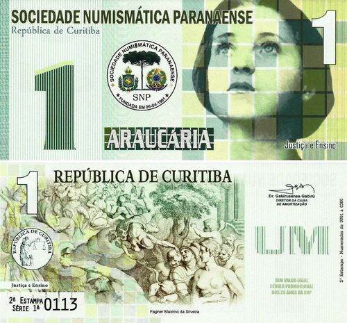 Brasil - 1-5-10-50 e 100 Araucaria (ND) (Republica Curitiba)