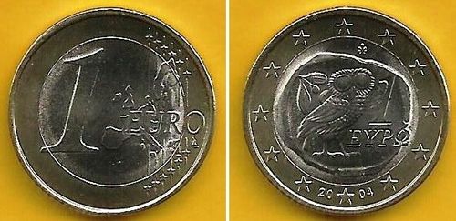 Grecia - 1 Euro 2004 (Km# 187)