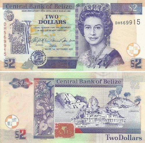 Belize - 2 Dolares 2007 (# 66c)