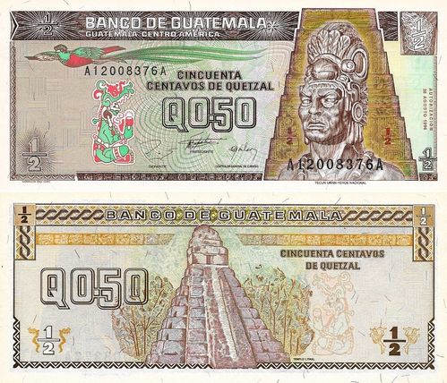 Guatemala - 50 Centavos Quetzal 1996 (# 96)
