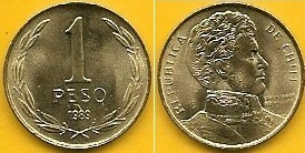 Chile - 1 Peso 1989 (Km# 216.1)
