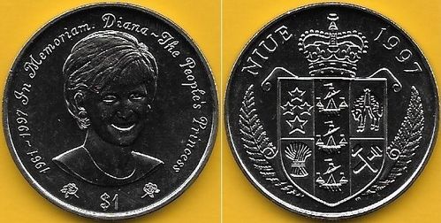 Niue - 1 Dolar 1997 (Km# 87) Ladi Di