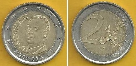 Espanha - 2 Euro 2001 (Km# 1047)
