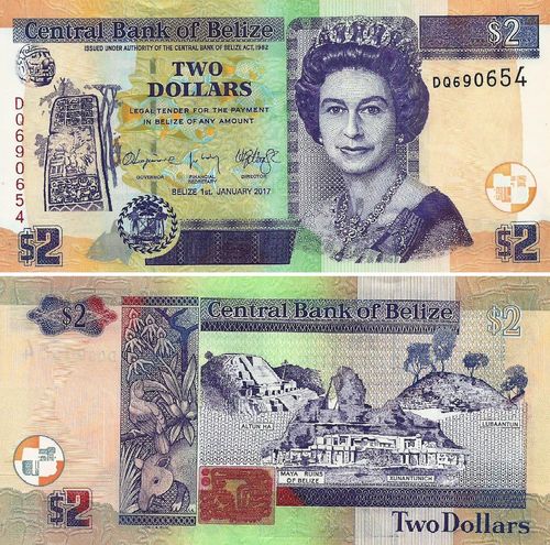 Belize - 2 Dolares 2017 (# 66f)