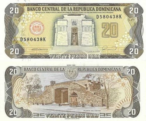 Rep. Dominicana - 20 Pesos 1990 (# 133)