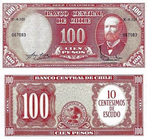 Chile - 100 Pesos 1960 (# 127a)