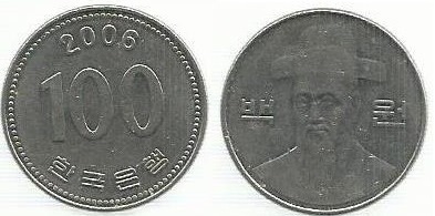 Coreia Sul - 100 Won 2006 (Km# 35)